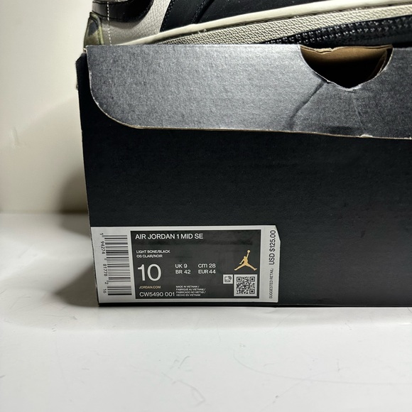 PRE-OWNED 2020 JORDAN 1 MID SE CAMO MENS SZ 10 OG ALL EXTRA CAMO LACES CLEAN - Picture 12 of 16